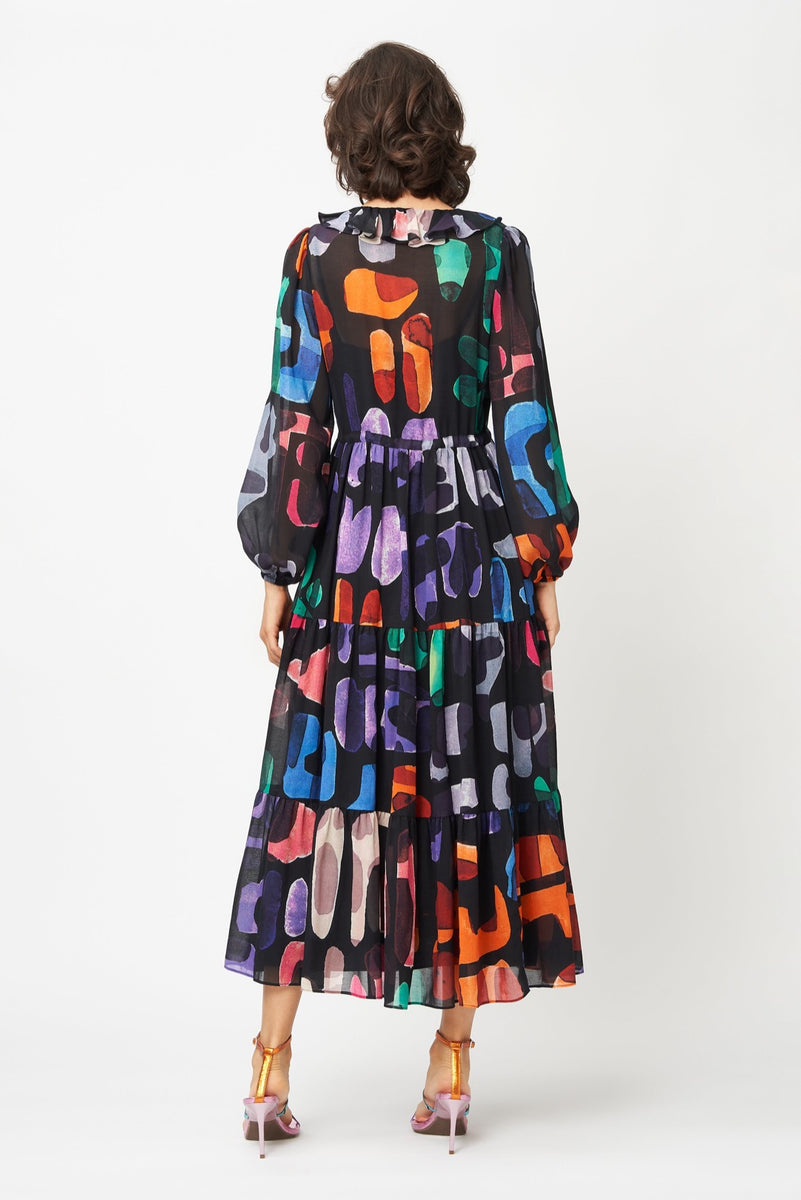 Ivy Dress Abstract – Fresha London