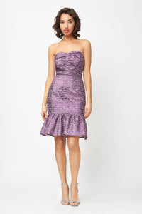 Sloan Dress Purple Metallic