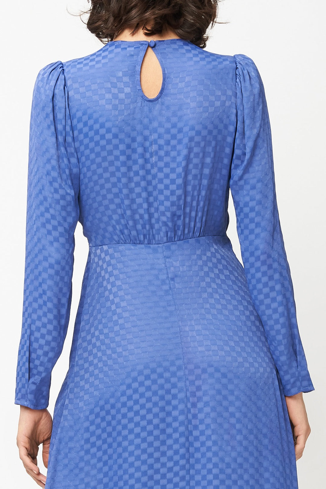 Tallulah Dress Purple Checkerboard