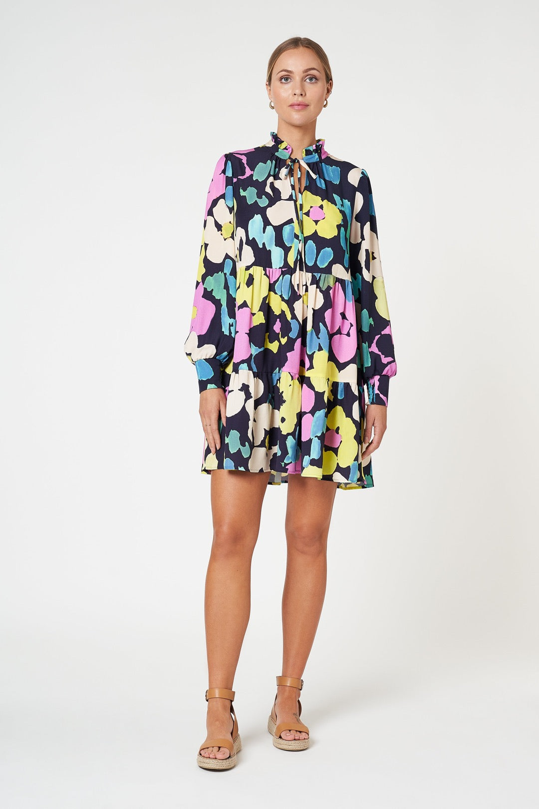 Riona print 2024 jacquard dress