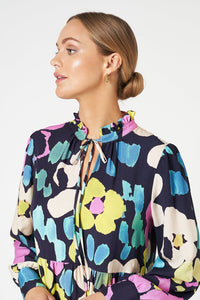 Jacqueline Dress Abstract Neon